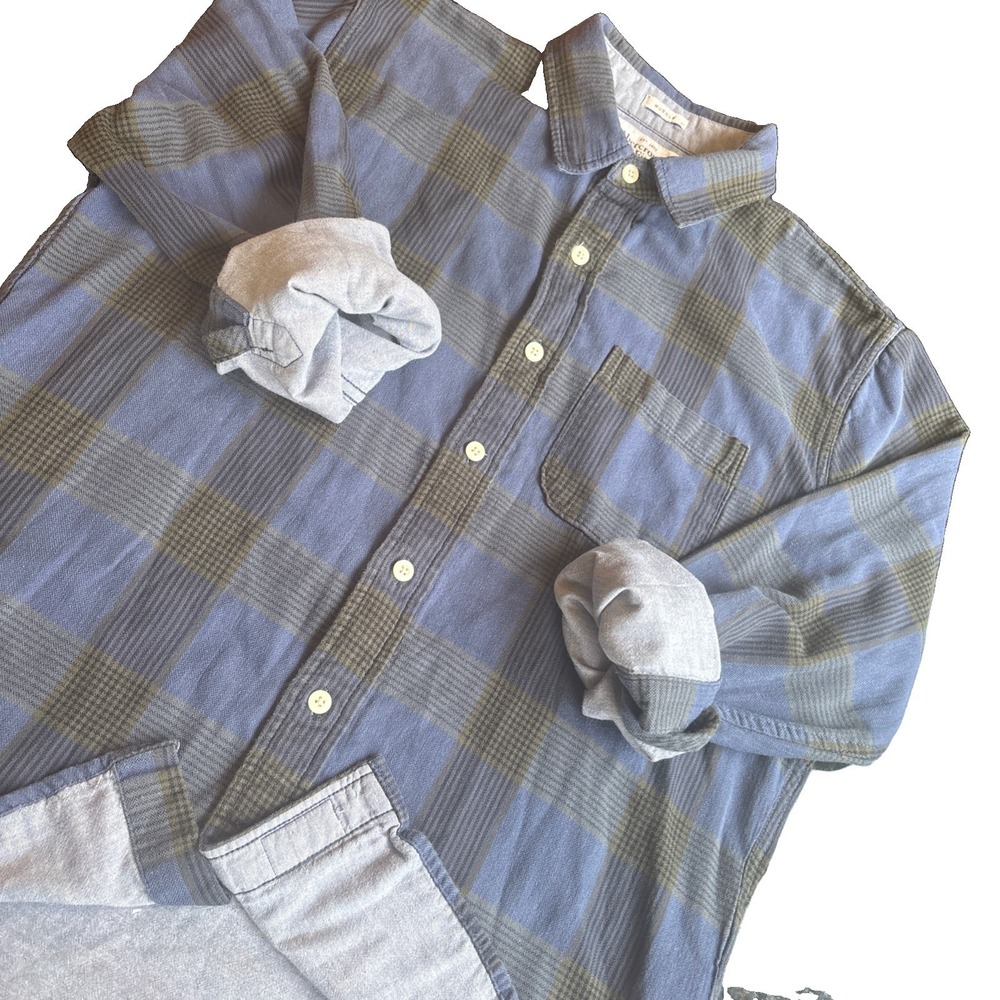 Y2K Abercrombie & Fitch Chambray Plaid Muscle Men's LARGE 90's Lined